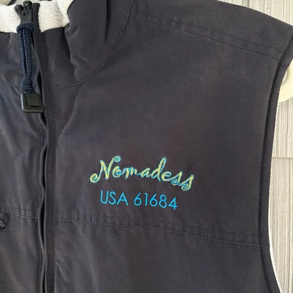 Reversible Vest Navy and Gray Fleece Size M